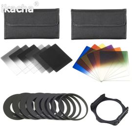 Kit de filtre de densité al melon nickel é,Nwiches,4,8,16,bleu,orange,rouge,9 supports de bague d'adaptation pour la série Cokin P,tous les appareils photo