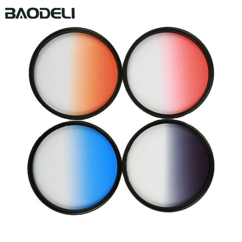 BAODELI-Filtre Dégradé Nd pour Nikon Sony A6000,Accessoires Gris,Orange,Bleu,Rouge,Concept 49,52,55,58,62,67,72,77,82mm,IL 77d - Type 52mm