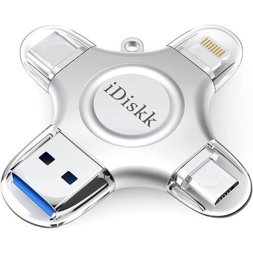 Cle Usb De Stockage De Photos Certifiee Mfi 1 To Pour Iphone,Usb-C,Ipad,Android,Samsung,Usb Pour Iphone 15/14/13/13 Pro/12/12 Pro/12 Mini/11/Pro/Xr/X,Cle Photo Pour Ordinateur,Macbook