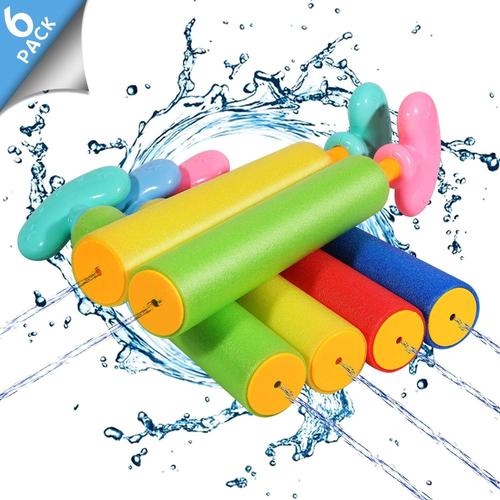 Lot De 6 Pistolets À Eau En Mousse Pour Piscine, Jouets De Piscine, Pistolets À Eau Pour Enfants, Pistolet À Eau, Pistolet À Eau, Jeu De Plage, Jouet De Jeu D'extérieur Pour Piscine