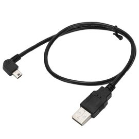 CâBle Usba Vers Mini Usbb MâLe Vers MâLe, Coude D'alimentation à Angle Gauche, Cordon De Charge Pour Pc