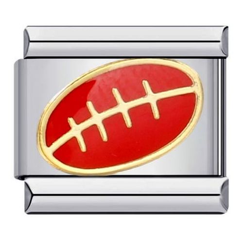 Liens De Charme De Football En Acier Inoxydable,Basket-Ball,Football Américain,Sports,Italien,Ajustement De Bracelet De 9mm,Bijoux De Bricolage Exécutifs,Noir 8