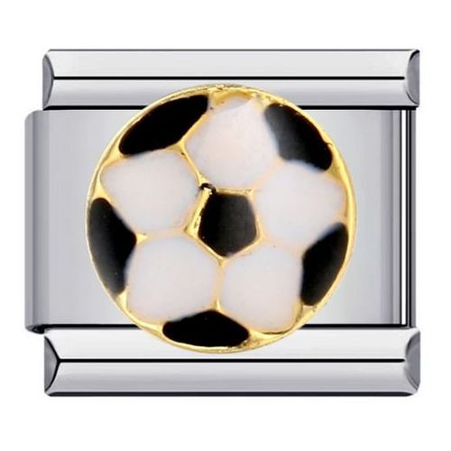 Liens De Charme De Football En Acier Inoxydable,Basket-Ball,Football Américain,Sports,Italien,Ajustement De Bracelet De 9mm,Bijoux De Bricolage Exécutifs,Noir 8