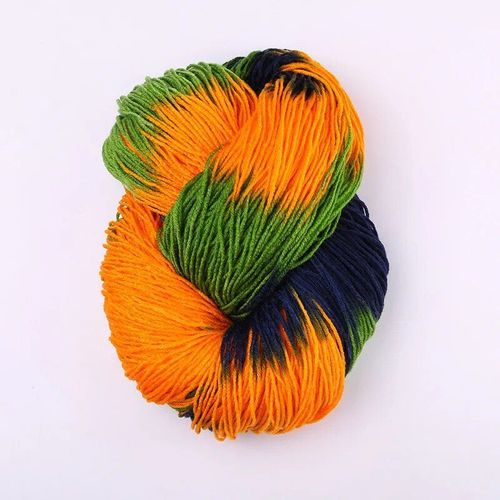 Fil de crochet monochromatique teint Flashy Chunky,fils acryliques colorés,pulls pour bébés,fils de laine Mohair,crochet,boule,2 pièces x 50g - Type 13(2pcs 100grams)