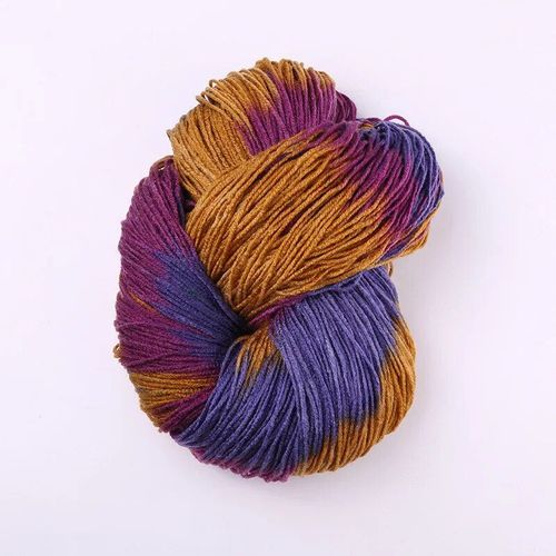 Fil de crochet monochromatique teint Flashy Chunky,fils acryliques colorés,pulls pour bébés,fils de laine Mohair,crochet,boule,2 pièces x 50g - Type 4(2pcs 100grams)