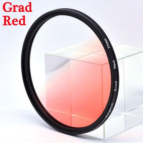 KnightX FLD UV CPL ND Star filtre polariseur rouge caméra lentille gnd filtre pour canon eos sony nikon 49 52 55 58 62 67 72 77 mm couleur - Type Grad Red-62MM