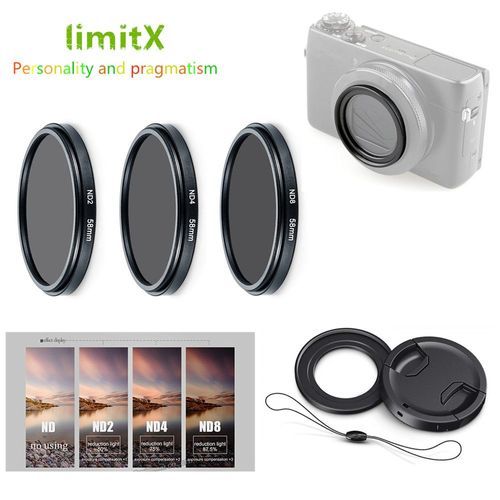 Nwiches volontairement 4 volontairement 8 melon al Densité ND Filtre & Adaptateur Bague capuchon d'objectif gardien pour IL G7X Mark II III Ricoh gazII III Sony ZV-1 ZV1 - Type GR III