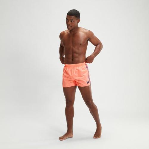 Short De Bain Homme Rétro 33 Cm Corail