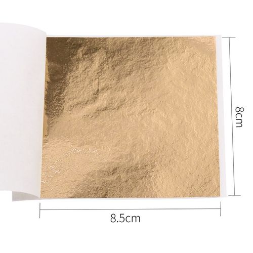 100 Pièces/10clolors,Artisanat D'art,Imitation Or Argent Cuivre Feuille De Métal,Dorure,Feuilles,Bricolage Artisanat,Papier Décoratif - Type Champagne Gold 100pc