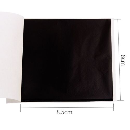 100 Pièces/10clolors,Artisanat D'art,Imitation Or Argent Cuivre Feuille De Métal,Dorure,Feuilles,Bricolage Artisanat,Papier Décoratif - Type Black 100pcs