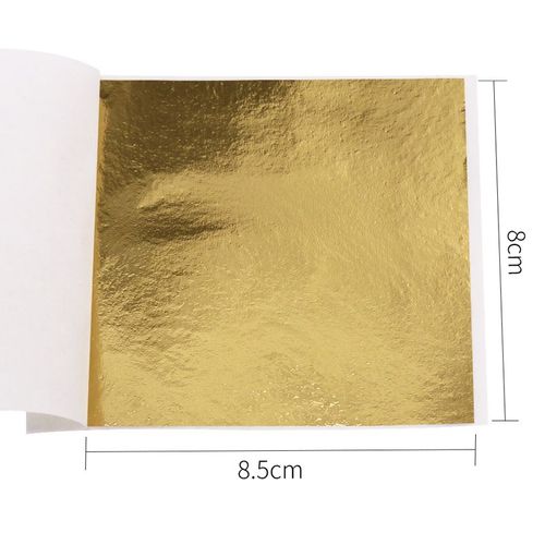100 Pièces/10clolors,Artisanat D'art,Imitation Or Argent Cuivre Feuille De Métal,Dorure,Feuilles,Bricolage Artisanat,Papier Décoratif - Type Bgold 100pcs