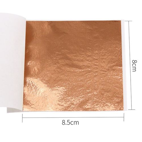 100 Pièces/10clolors,Artisanat D'art,Imitation Or Argent Cuivre Feuille De Métal,Dorure,Feuilles,Bricolage Artisanat,Papier Décoratif - Type Rose Gold 100pcs