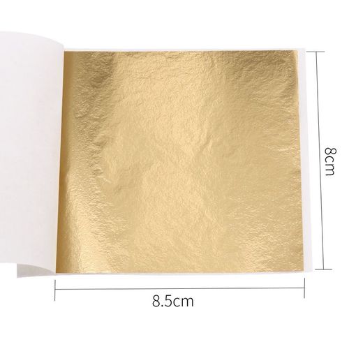 100 Pièces/10clolors,Artisanat D'art,Imitation Or Argent Cuivre Feuille De Métal,Dorure,Feuilles,Bricolage Artisanat,Papier Décoratif - Type Imitation Gold 100pc