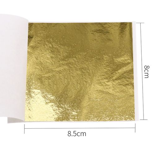 100 Pièces/10clolors,Artisanat D'art,Imitation Or Argent Cuivre Feuille De Métal,Dorure,Feuilles,Bricolage Artisanat,Papier Décoratif - Type Kgold 100pcs