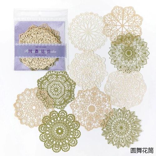 Papier Artisanal Vintage Pour Scrapbooking,10 Pièces,Cercle De Fleurs Pour Fenêtre,Dentelle,Papier Artisanal Décoratif Pour Journal Intime - Type B