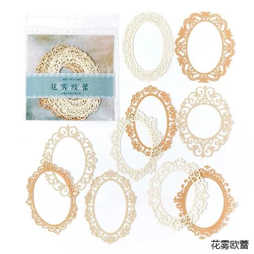Papier Artisanal Vintage Pour Scrapbooking,10 Pièces,Cercle De Fleurs Pour Fenêtre,Dentelle,Papier Artisanal Décoratif Pour Journal Intime - Type E