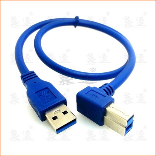 Câble USB 3.0 A mâle à Angle gauche,90 degrés B mâle AM/BM,haute vitesse,0.6m 1m 1.8m 3m - Type 1,8m