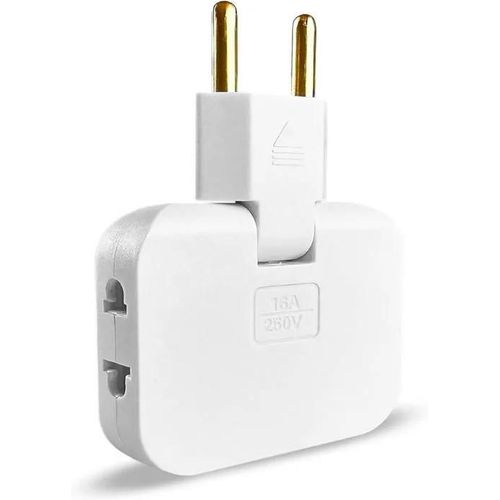 Multiprise Plate Derriere Meuble Avec 3 Prises | Prise Plate Avec Connexion Pivotante À 180 | Multiprise Murale Avec Adaptate[L141]