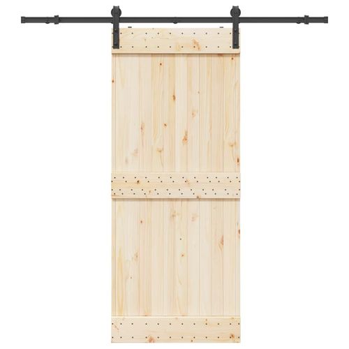 vidaXL Kit de quincaillerie de porte coulissante 183 cm Acier Noir