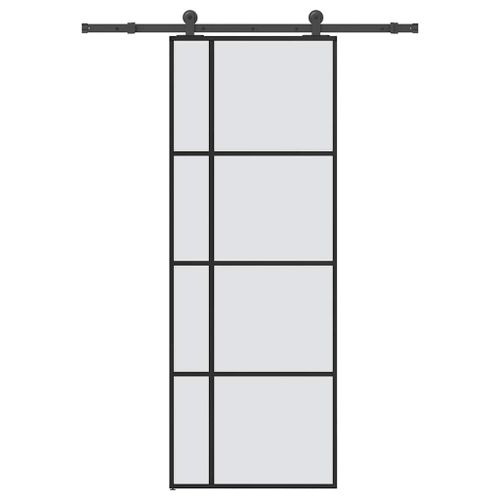 vidaXL Porte coulissante avec kit de quincaillerie 76x205 cm Verre ESG
