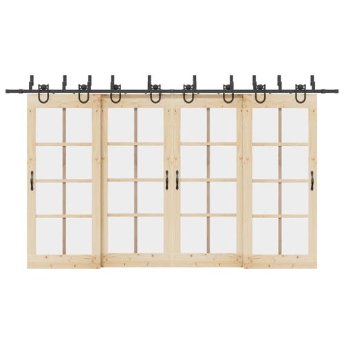 vidaXL Kit de quincaillerie de porte coulissante 400 cm acier noir