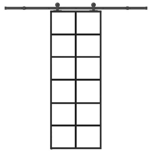 vidaXL Porte coulissante avec kit de quincaillerie 76x205 cm Verre ESG