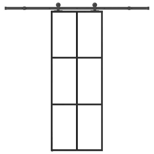 vidaXL Porte coulissante avec kit de quincaillerie 76x205 cm Verre ESG