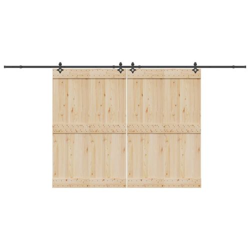 vidaXL Kit de quincaillerie de porte coulissante 427 cm acier noir