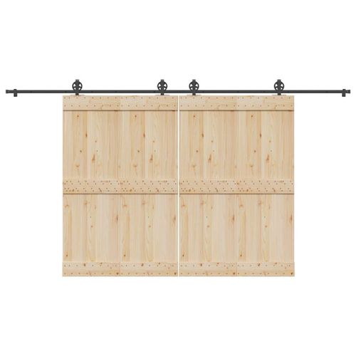 vidaXL Kit de quincaillerie de porte coulissante 400 cm acier noir