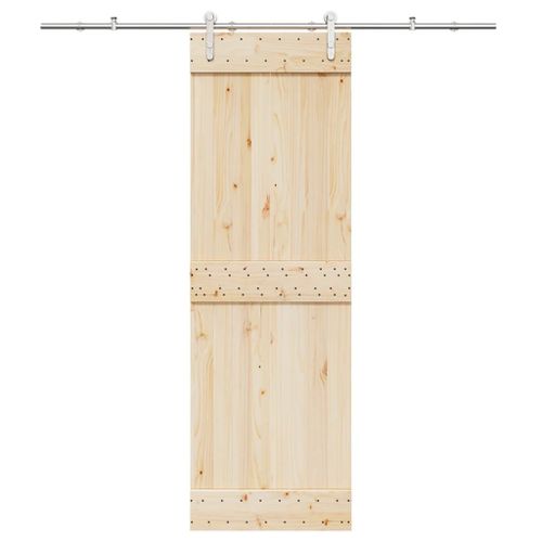 vidaXL Kit fixation porte coulissante 200 cm Acier inoxydable Argenté