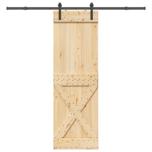 vidaXL Porte coulissante et kit de quincaillerie 70x210 cm pin massif
