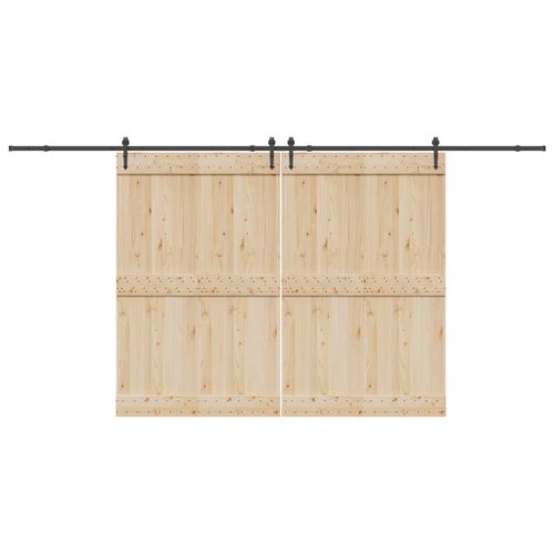 vidaXL Kit de quincaillerie de porte coulissante 427 cm acier noir