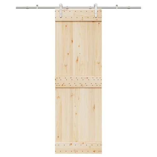 vidaXL Kit fixation porte coulissante 183 cm Acier inoxydable Argenté