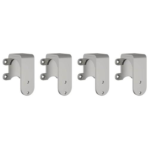 vidaXL Supports de dérivation pour portes de grange 4 pcs rails plats