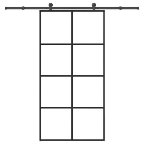 vidaXL Porte coulissante et kit de quincaillerie 102,5x205cm Verre ESG