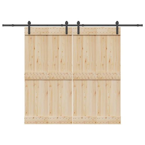 vidaXL Kit de quincaillerie de porte coulissante 427 cm acier noir