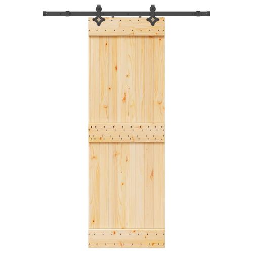 vidaXL Porte coulissante et kit de quincaillerie 70x210 cm pin massif