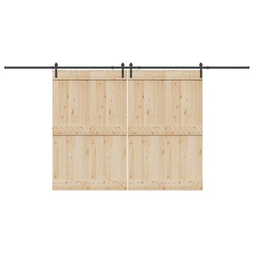 vidaXL Kit de quincaillerie de porte coulissante 427 cm acier noir