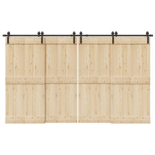 vidaXL Kit de quincaillerie de porte coulissante 366 cm acier noir
