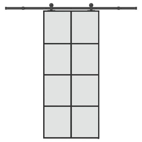 vidaXL Porte coulissante avec kit de quincaillerie 90x205 cm Verre ESG