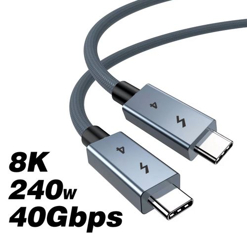 UGOURD-Câble Thunderbolt 4 de type C,40Gbps,USB C vers USB C,240W,développement rapide,SSD pour egChancelier iPad MacPleAir - Type [Thunderbolt4]-0.2m