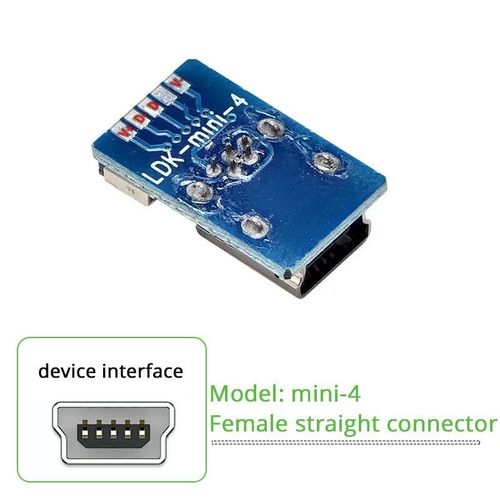 Câble de données USB 2.0 Micro Type-C Mini coude,câble d'extension FDavid,plat et flexible,téléphone,ordinateur,cardan,caméra,moniteur - Type Mini USB-4