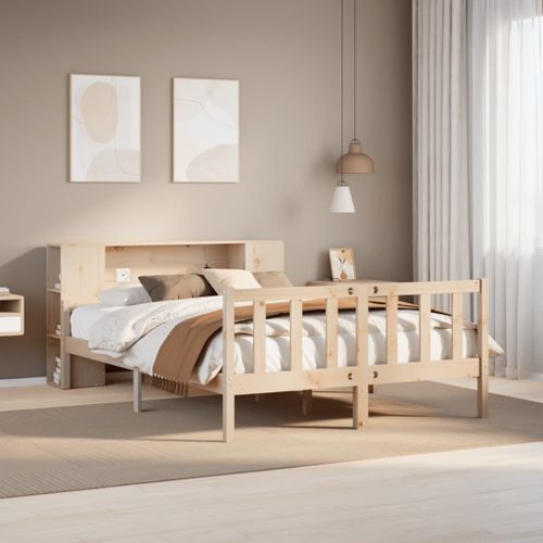 Vidaxl Lit Bibliothèque Sans Matelas 150x200 Cm Bois Massif De Pin