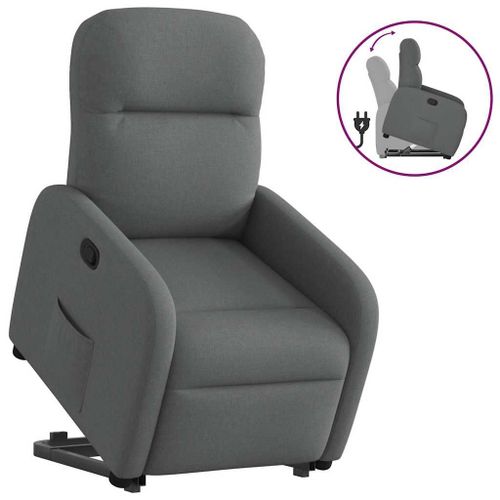 Vidaxl Fauteuil Inclinable Gris Foncé Tissu