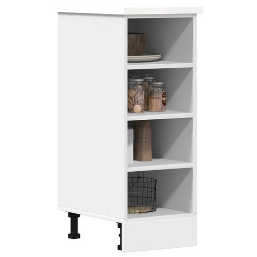 Vidaxl Armoire De Plancher Blanc 30x44,5x81,5 Cm Bois D'ingénierie