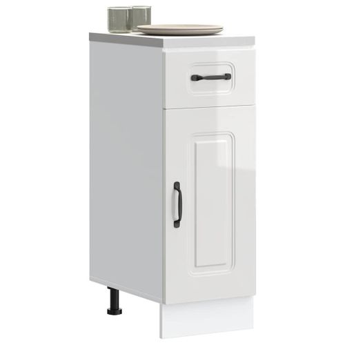 Vidaxl Armoire De Cuisine Kalmar Blanc Brillant Bois Ingénierie