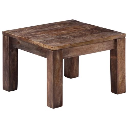 Vidaxl Table Basse 50x50x35 Cm Bois De Manguier Massif