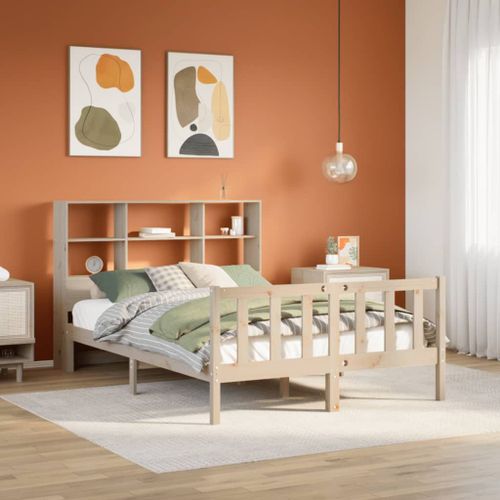 Vidaxl Lit Bibliothèque Sans Matelas 150x200 Cm Bois Massif De Pin