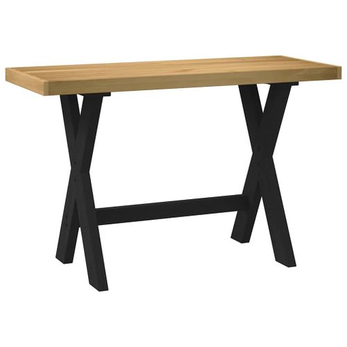 Vidaxl Bureau Noain Pieds En Forme De X 120x50x75 Cm Bois Massif Pin