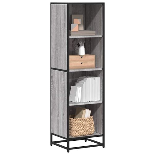Vidaxl Bibliothèque Sonoma Gris 40x35x139 Cm Bois D'ingénierie